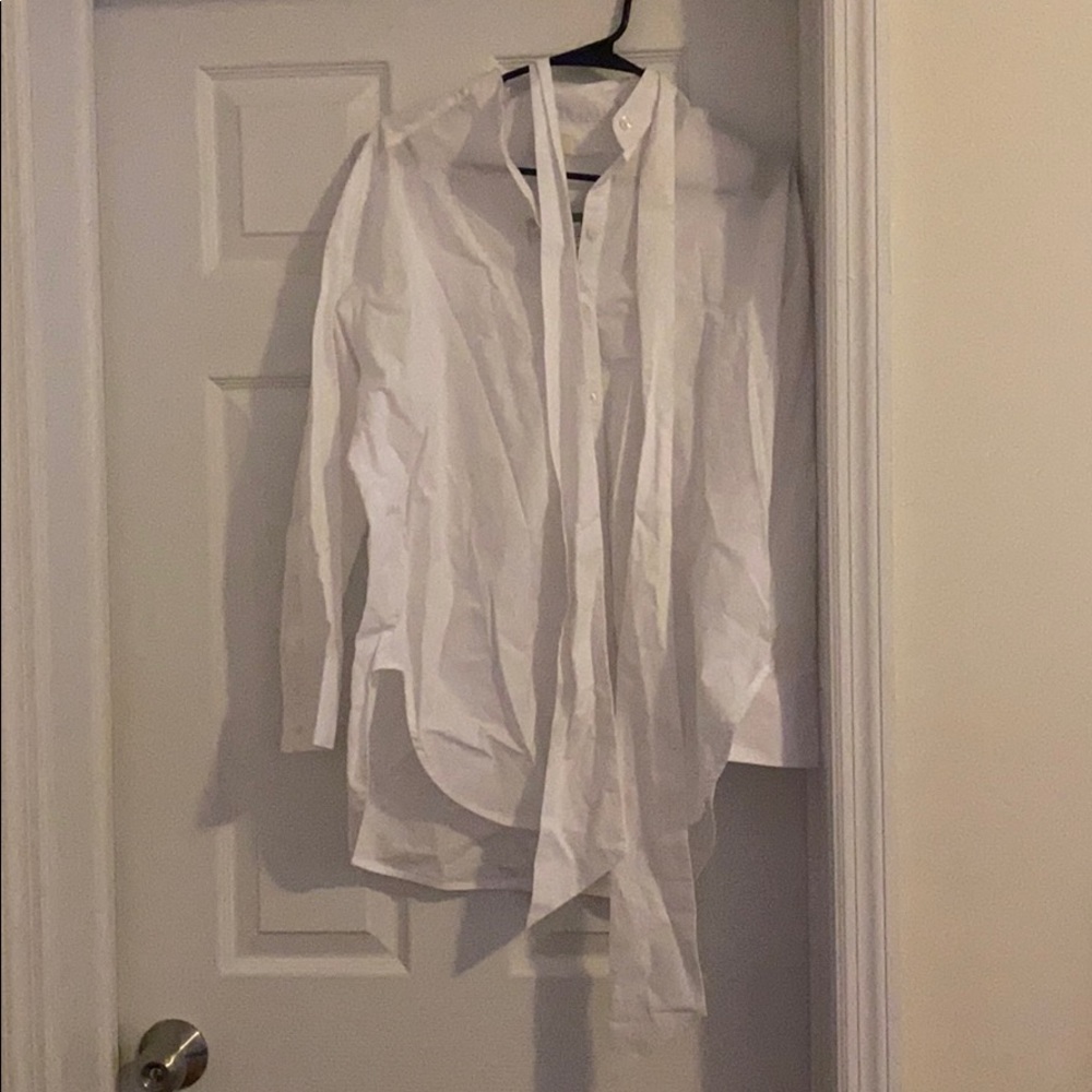 Kate spade Broome street poplin tie neck shirt